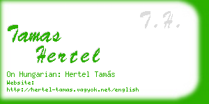 tamas hertel business card